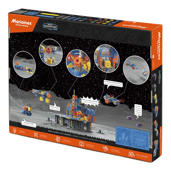 marioinex set waffle kockica baza na mjesecu 618kom. - slika 10