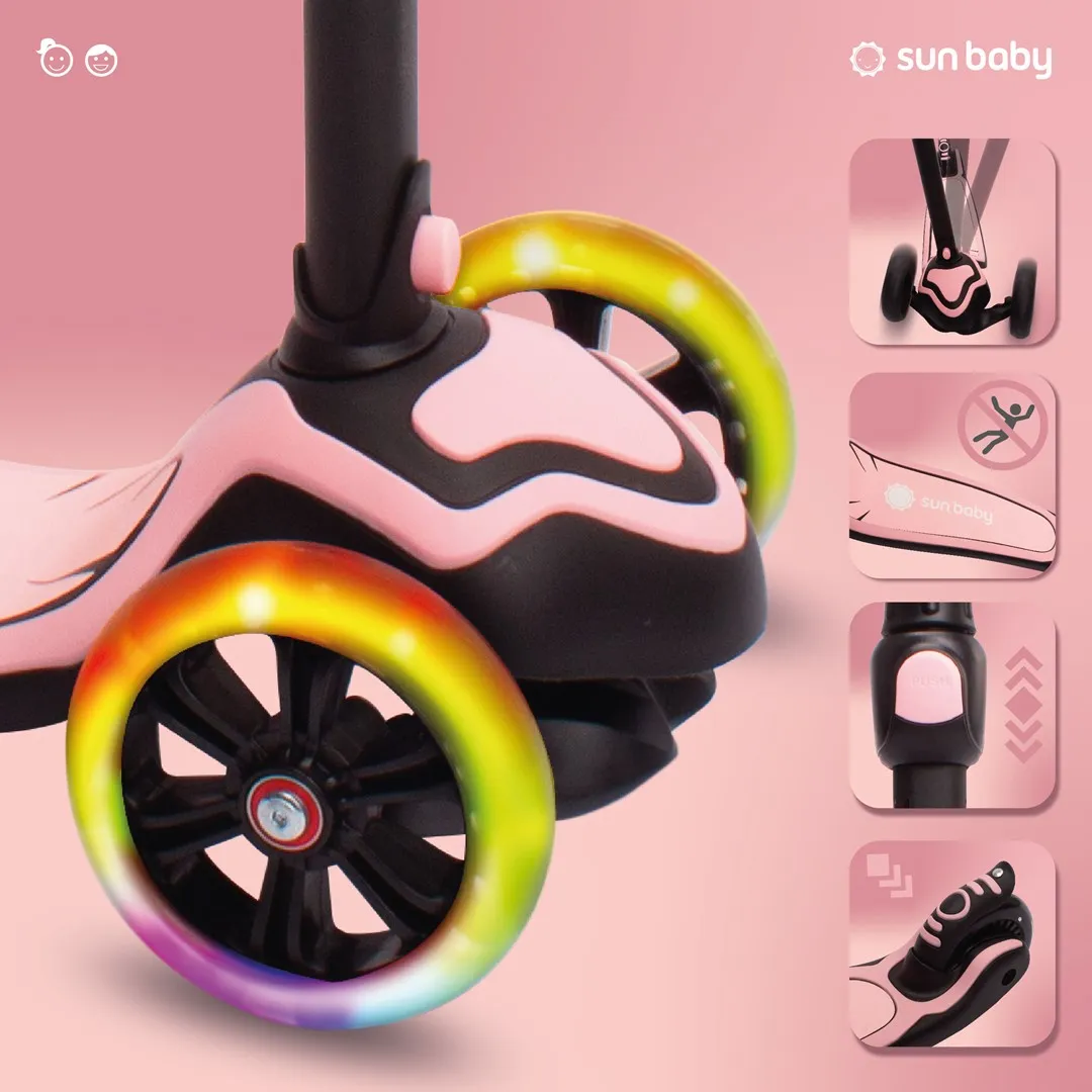 sun baby 3u1 dječji romobil flash roza - slika 9