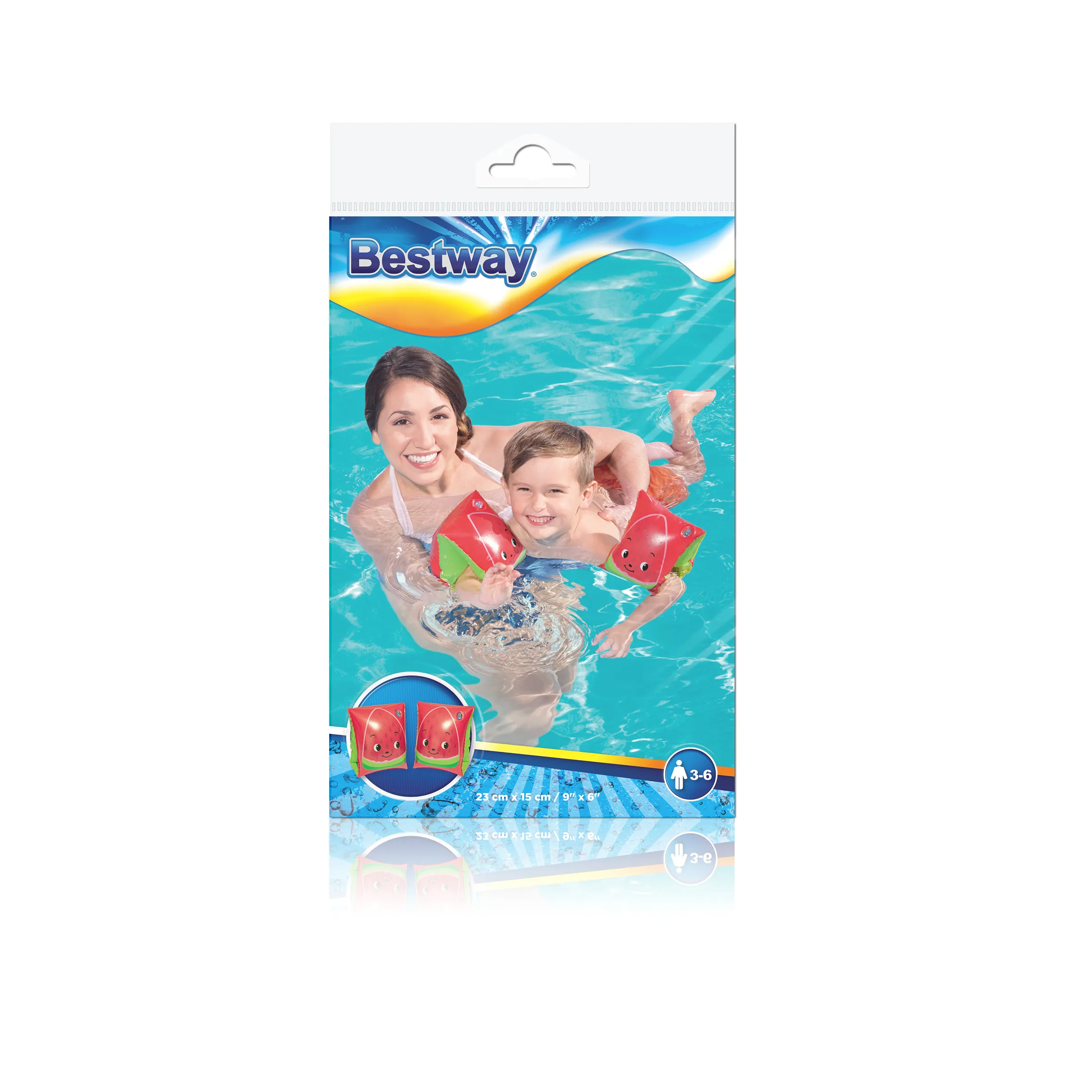 bestway narukvice za plivanje 32042 crvene lubenica - slika 4