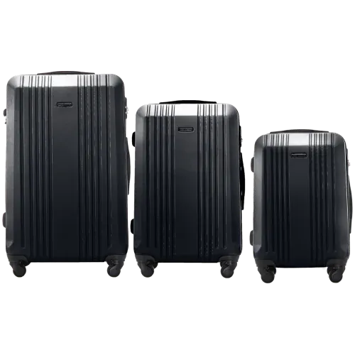 wings set od tri kofera od abs materijala veličine l m s tamno sivi - slika 2