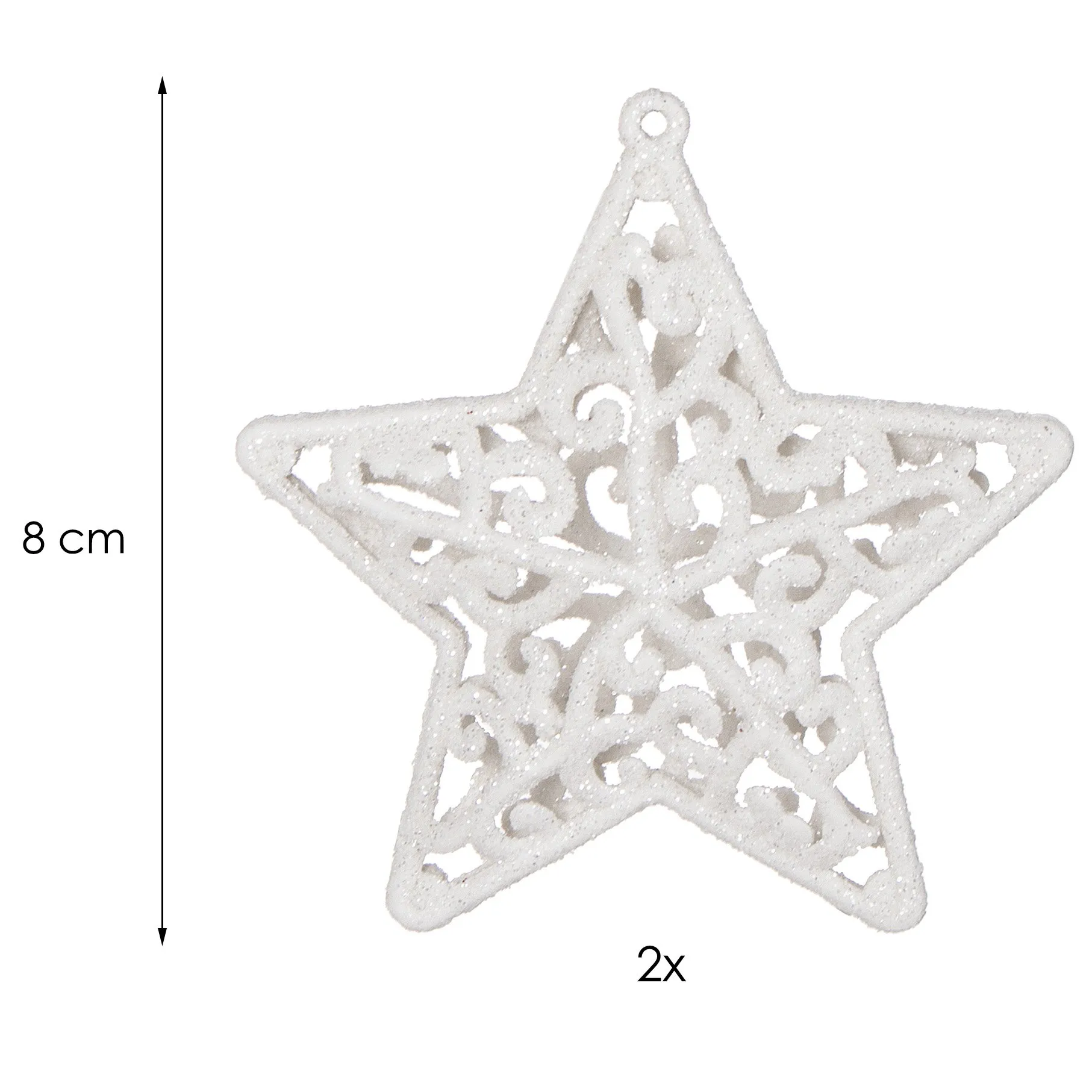 zvjezdice ukrasi za božićno drvce 8x8 cm 2 kom. - slika 9