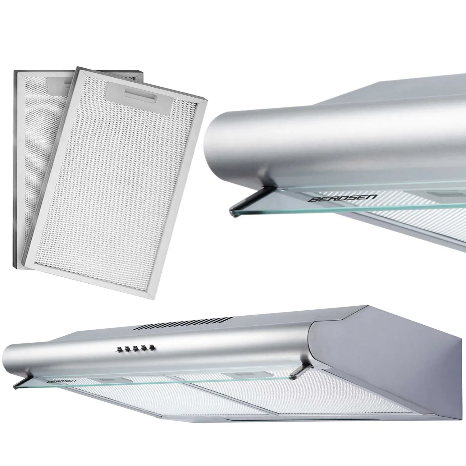 kuhinjska napa za ispod ormarića - 60 cm apsorber berdsen be-10-a inox - slika 2