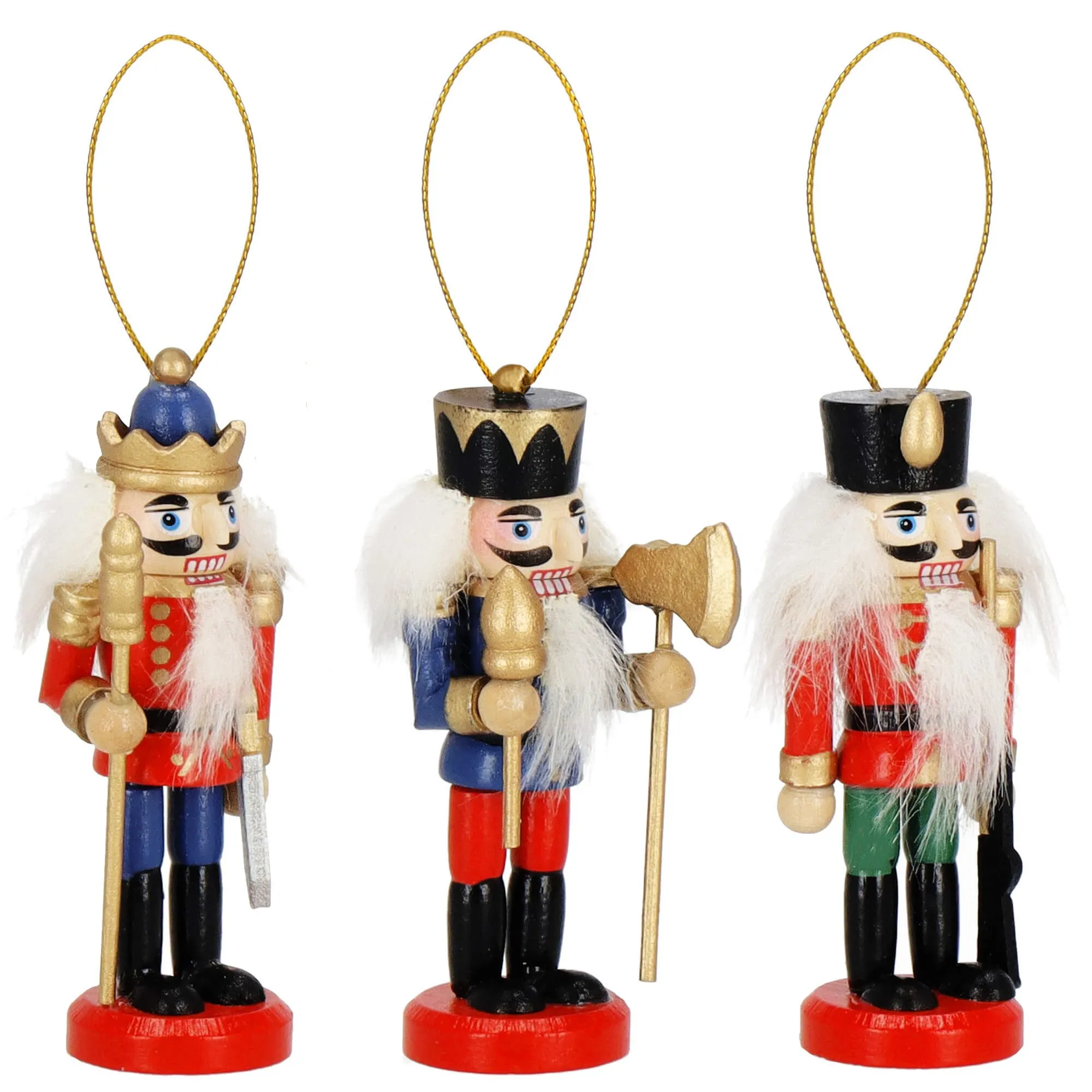 božićni ukrasi orašar – set od 3 komada (8 cm) - slika 5