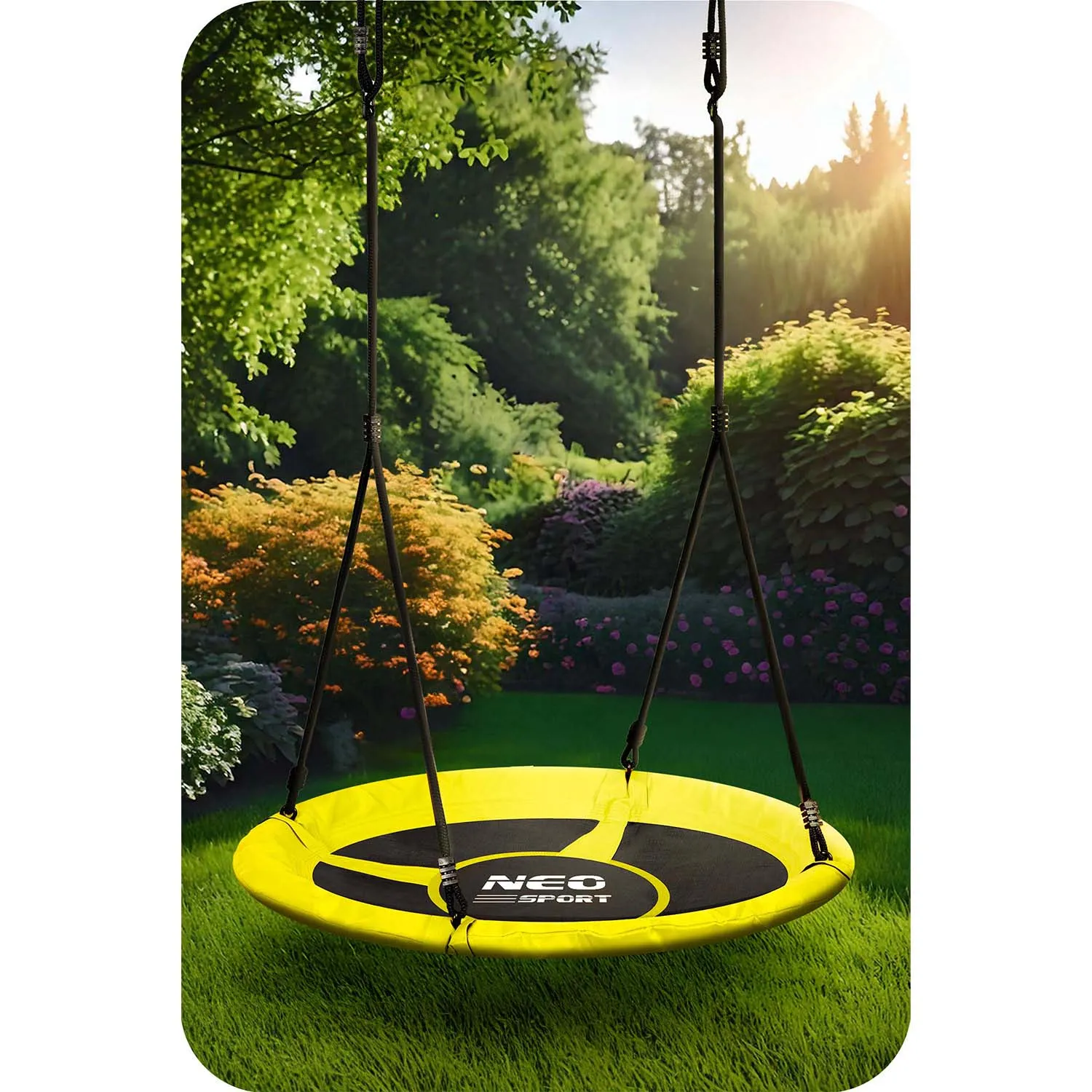 neo-sport ljuljačka rodino gnijezdo, 100 cm, žuta - slika 6