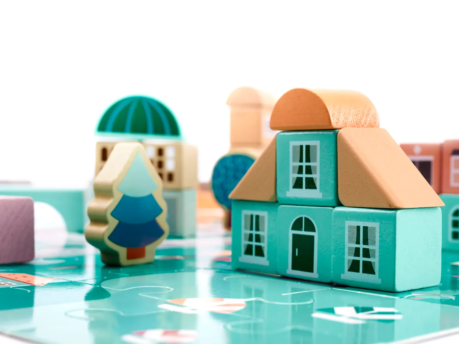 drvene kocke puzzle grad 181 kom. - slika 7