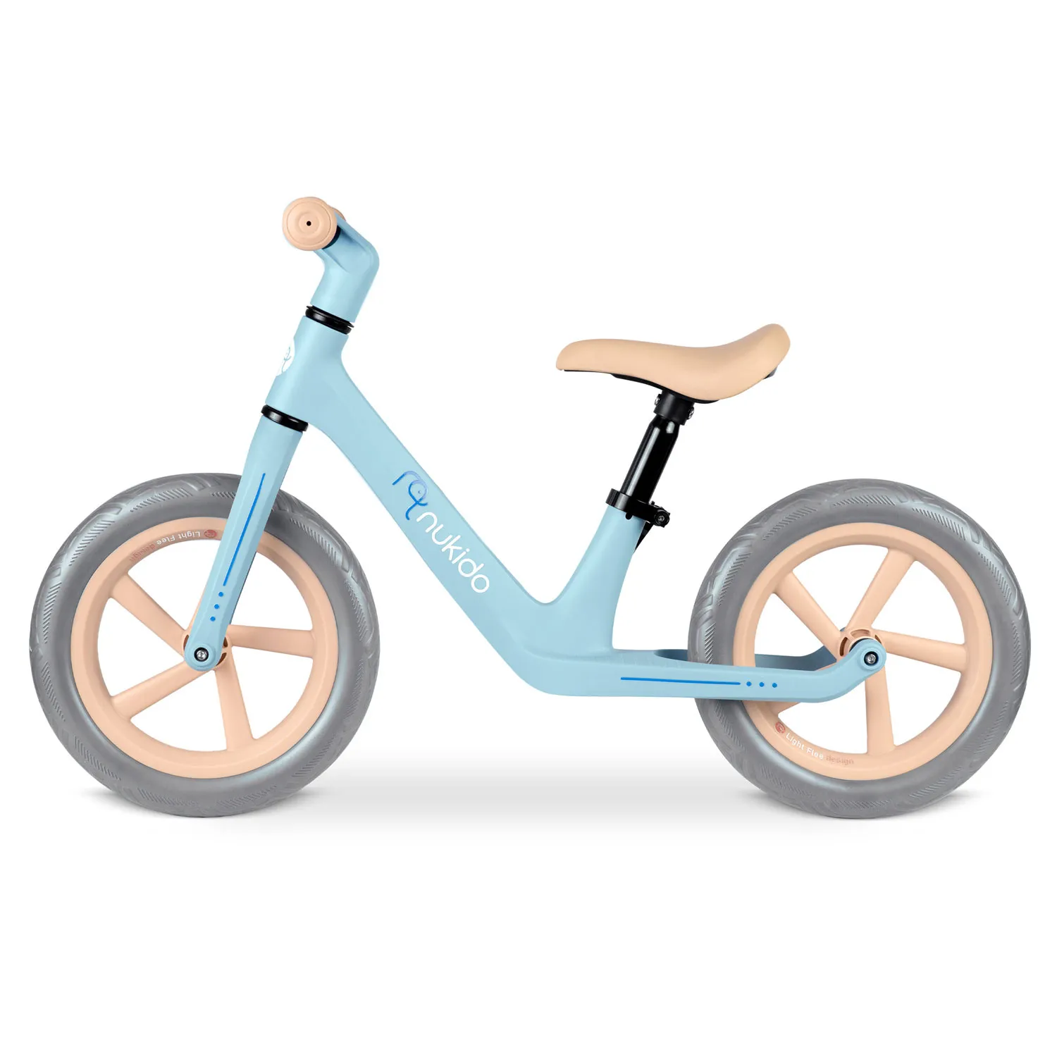 nukido light flee bicikl bez pedala, plavo rozi - slika 3