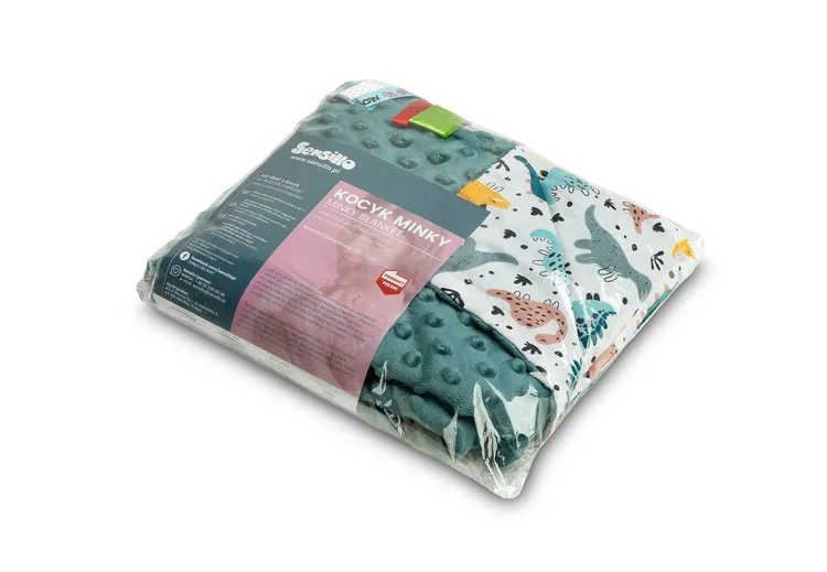 sensillo lagana minky deka 75x100cm dinosauri - slika 5