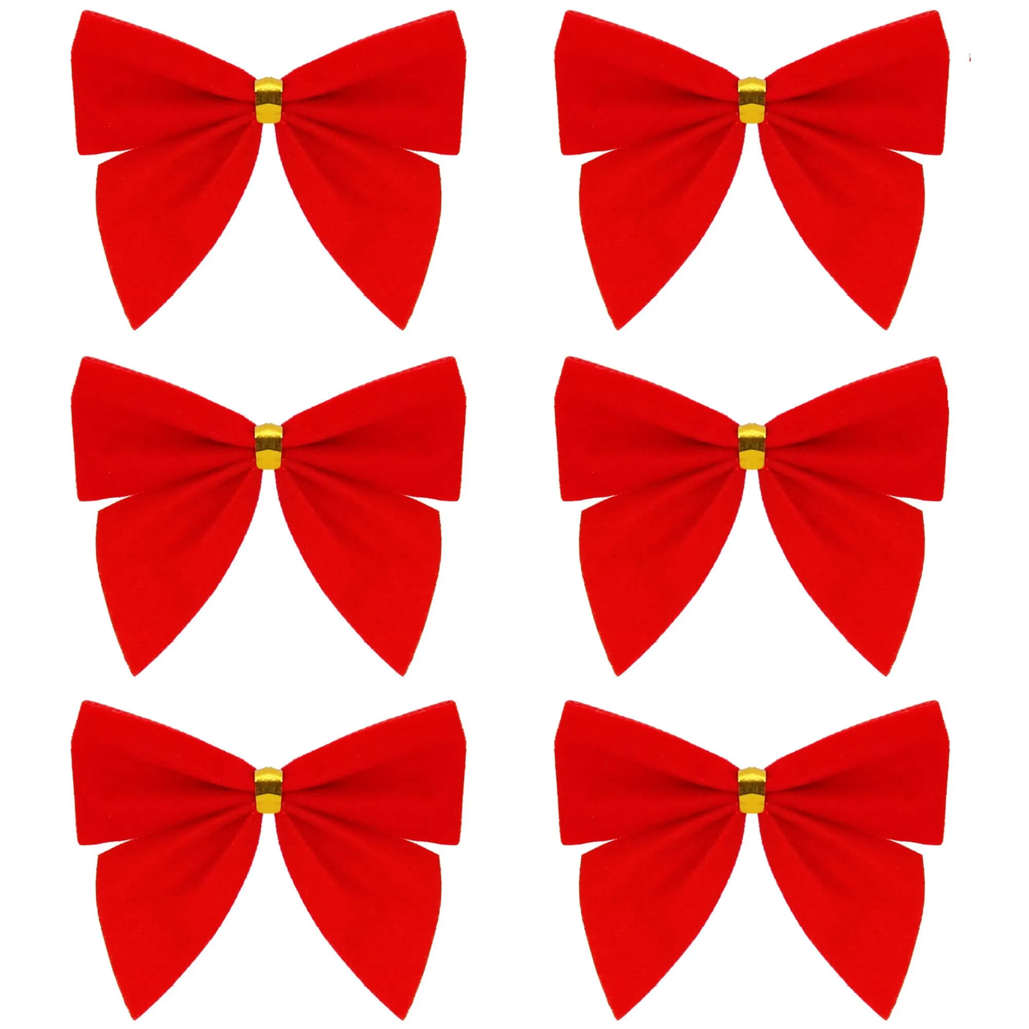 božićne mašne 9,5 × 7,5 cm – set 6 komada crvene - slika 7