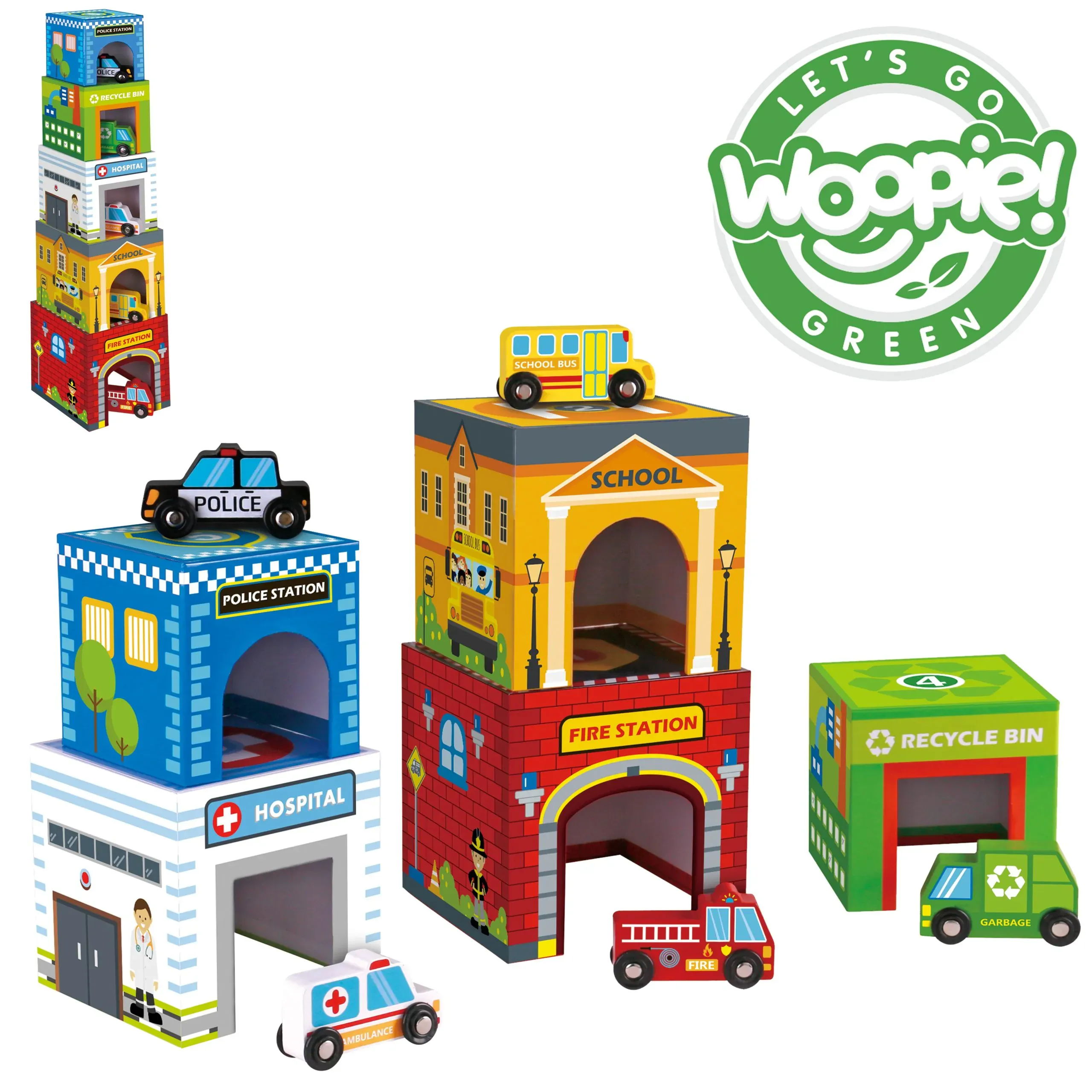 woopie green toranj kocki vozila - slika 2