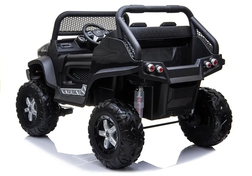 mercedes unimog - automobil na akumulator, crni 4x4 - slika 6