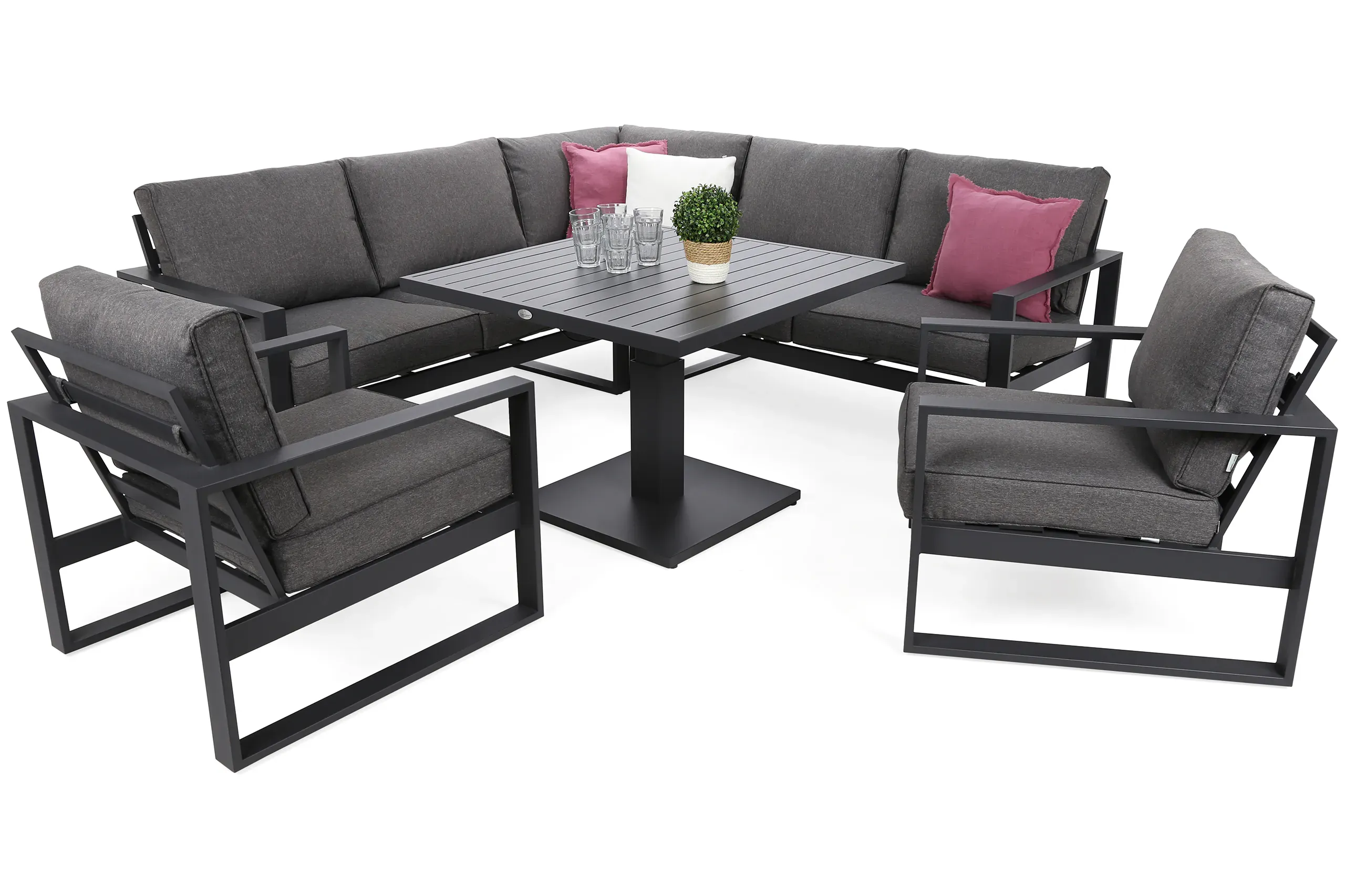 Kutni set Sorrento Comfort siva / siva melanž boja - Pribislavec
