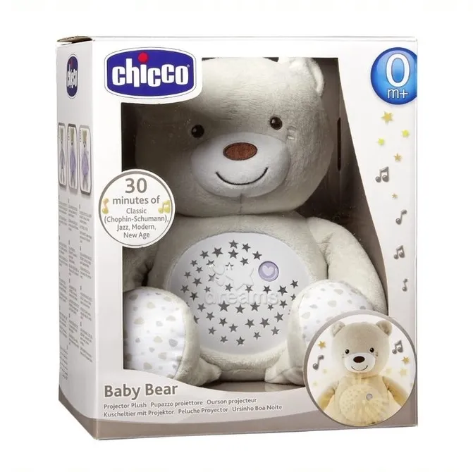 chicco first dreams medo s projektorom bež - slika 3