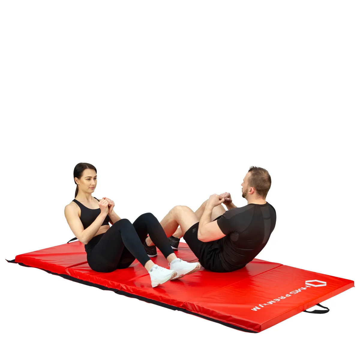 gimnastički sklopivi madraci 2400x1200mm crveni hms premium - slika 3