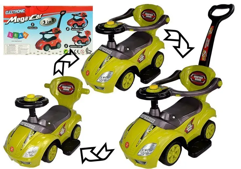 Guralica Mega Car 3u1 žuti - Pribislavec