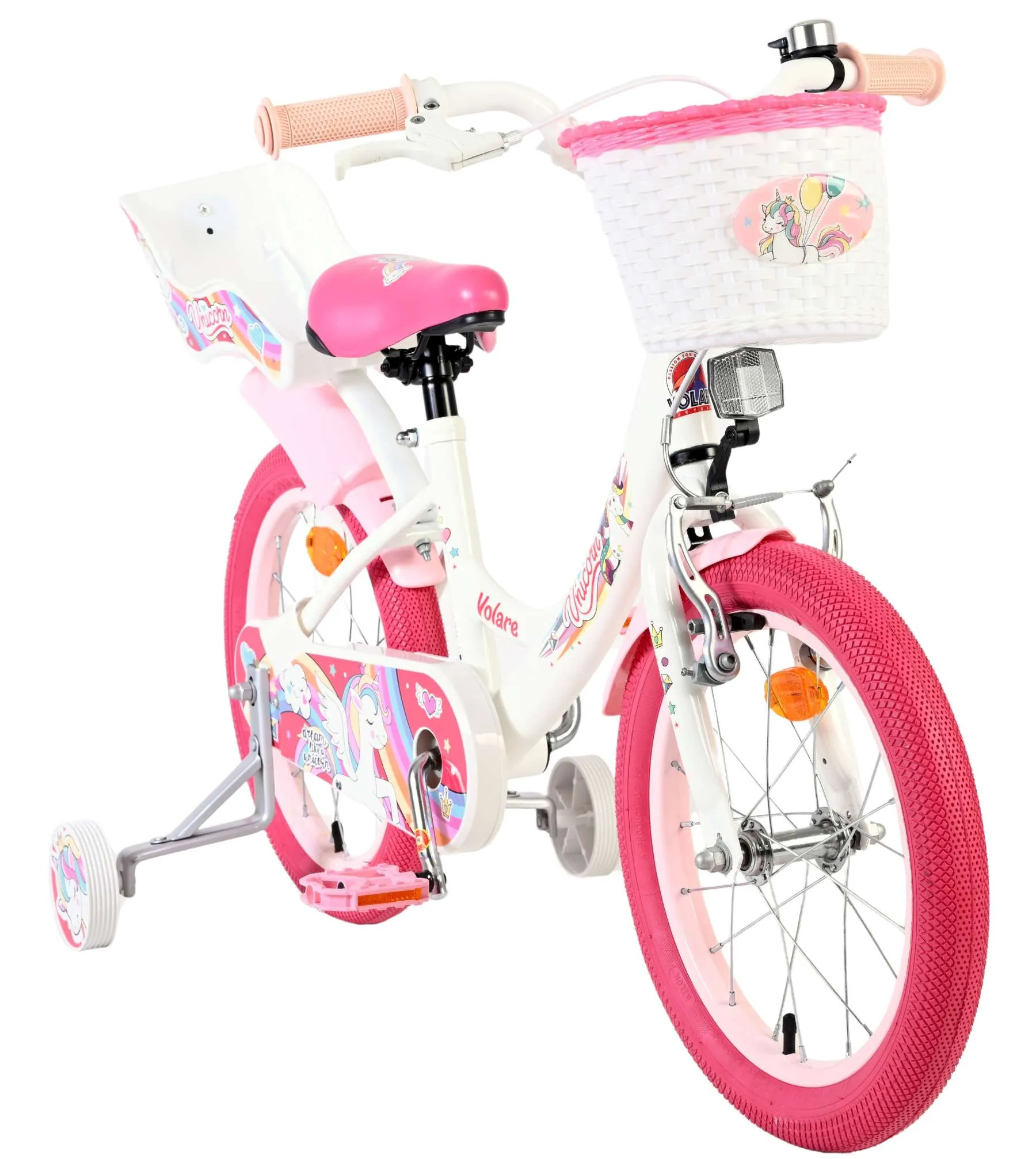 volare dječji bicikl unicorn 16″ bijele boje - slika 6