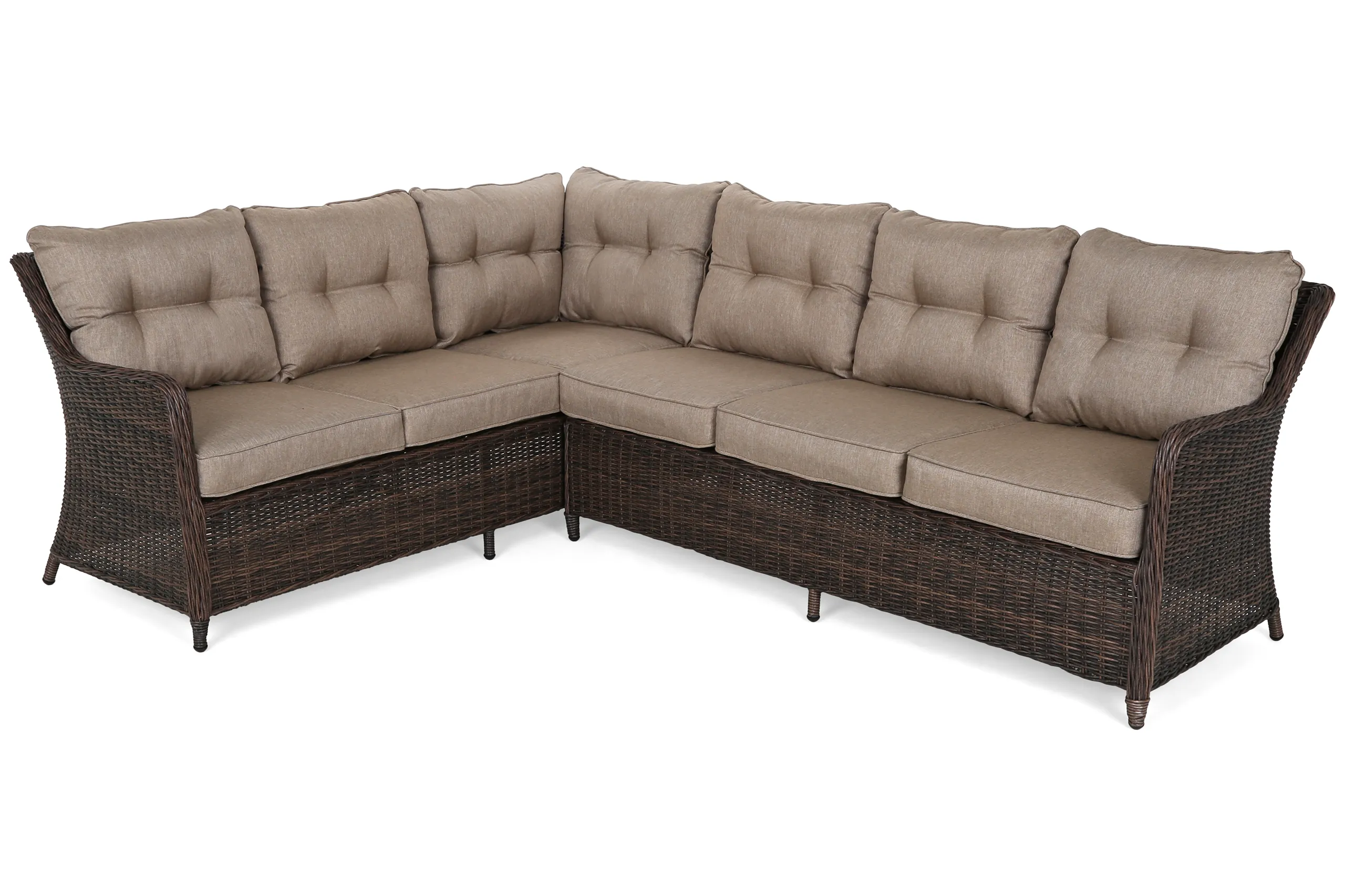 lijevi kutni set california brown mat / brown melange - slika 4