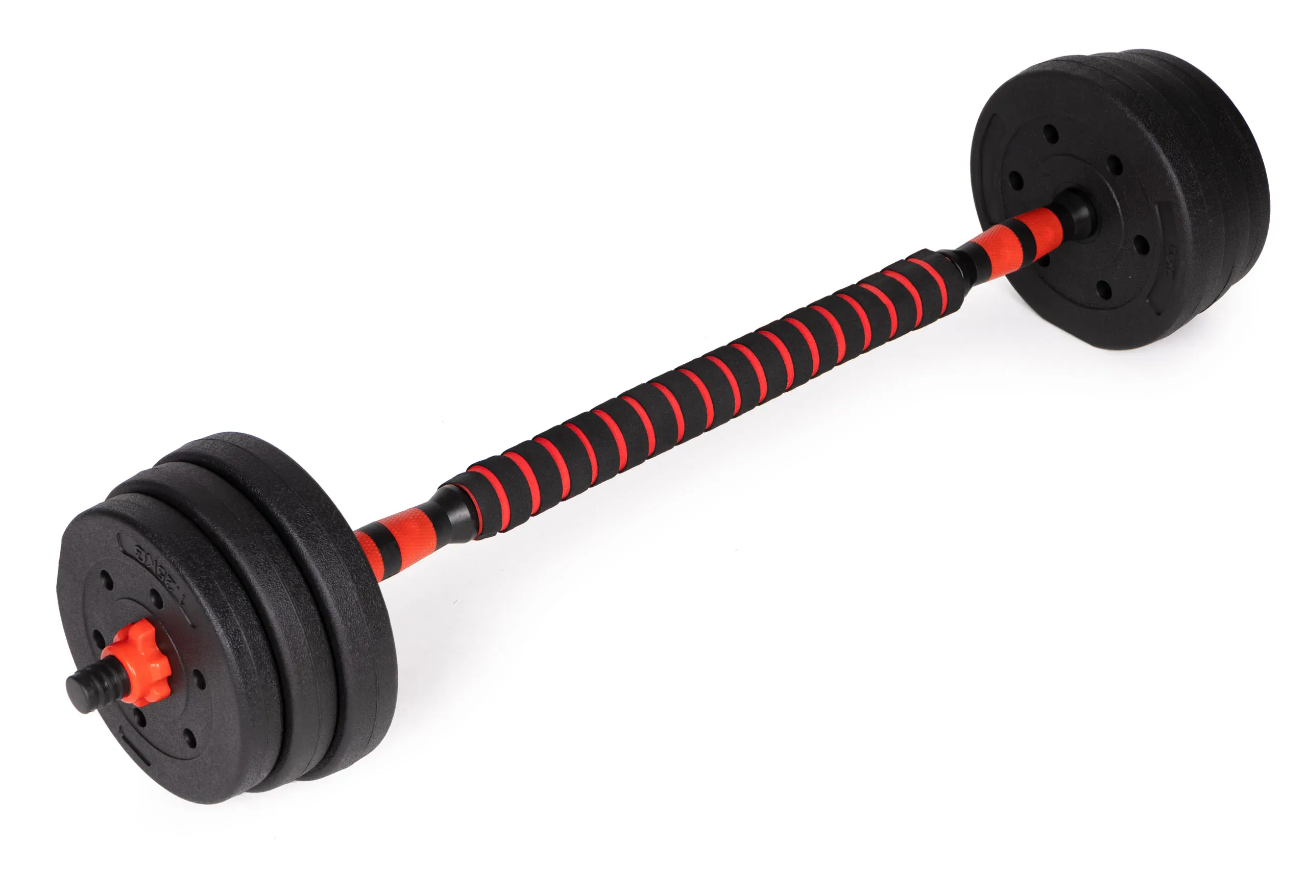 set podesivih utega 2x20kg crno-crveni - slika 6