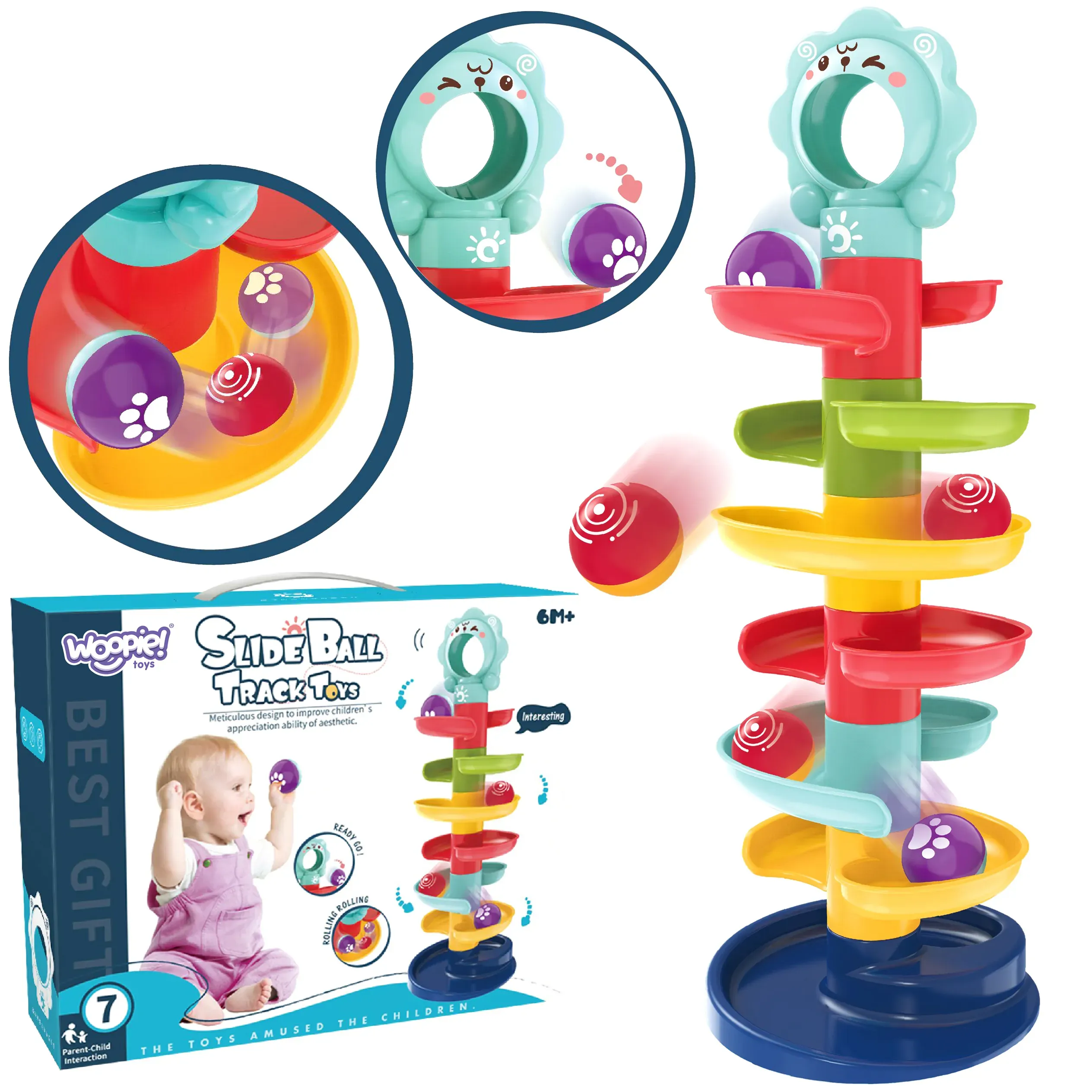 woopie spiralni tobogan, 8 dijelova - slika 2