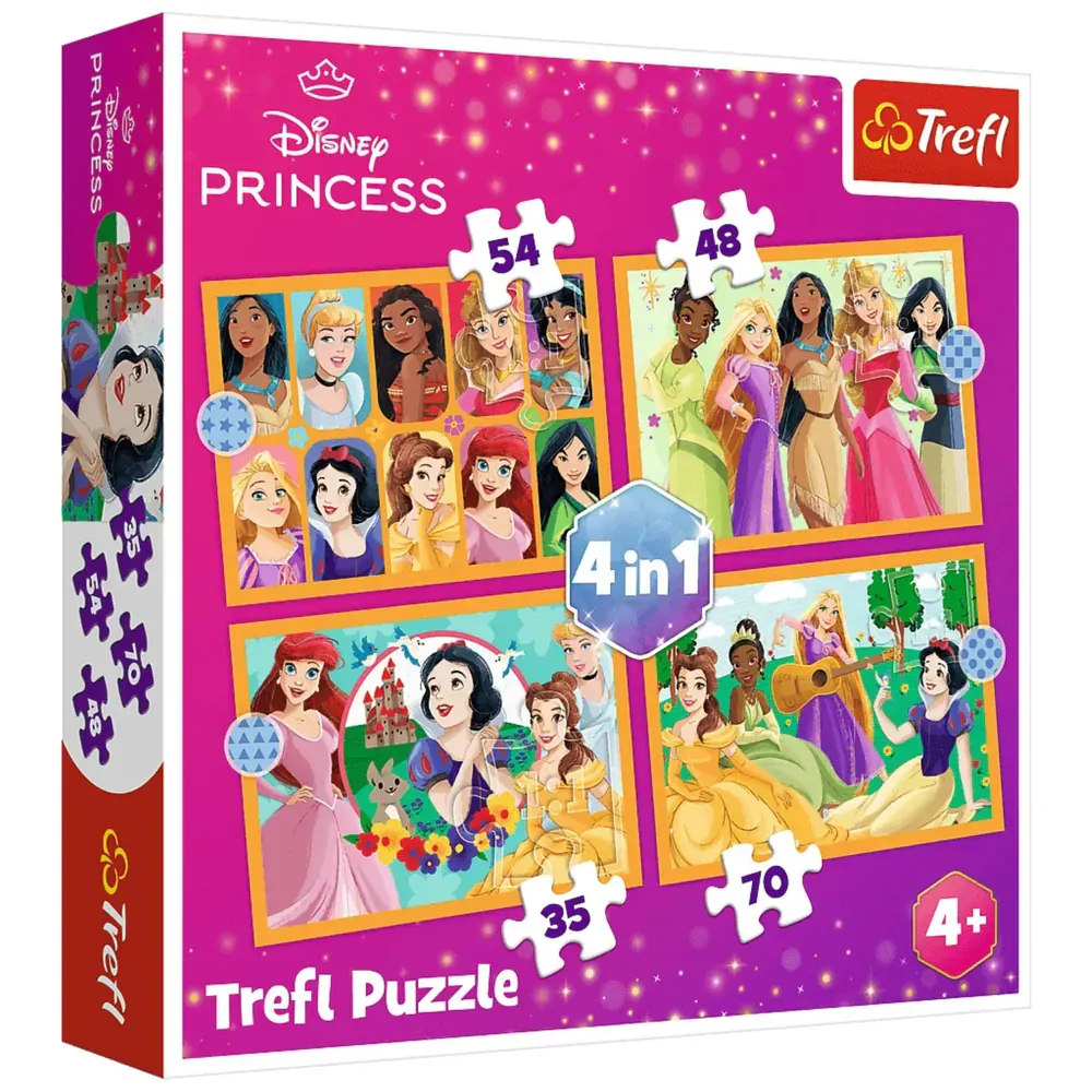 4-u-1 slagalica - Bajkovite priče - Disney princeza Trefl 34651 - Pribislavec