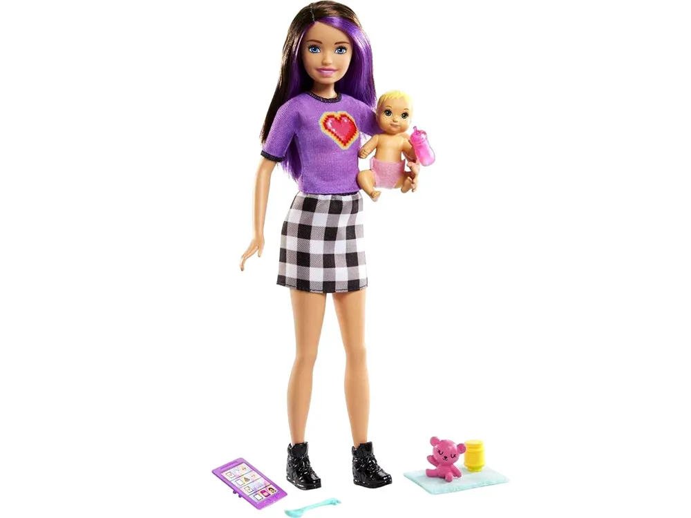 lutka barbie dadilja s bebom i dodacima - slika 3