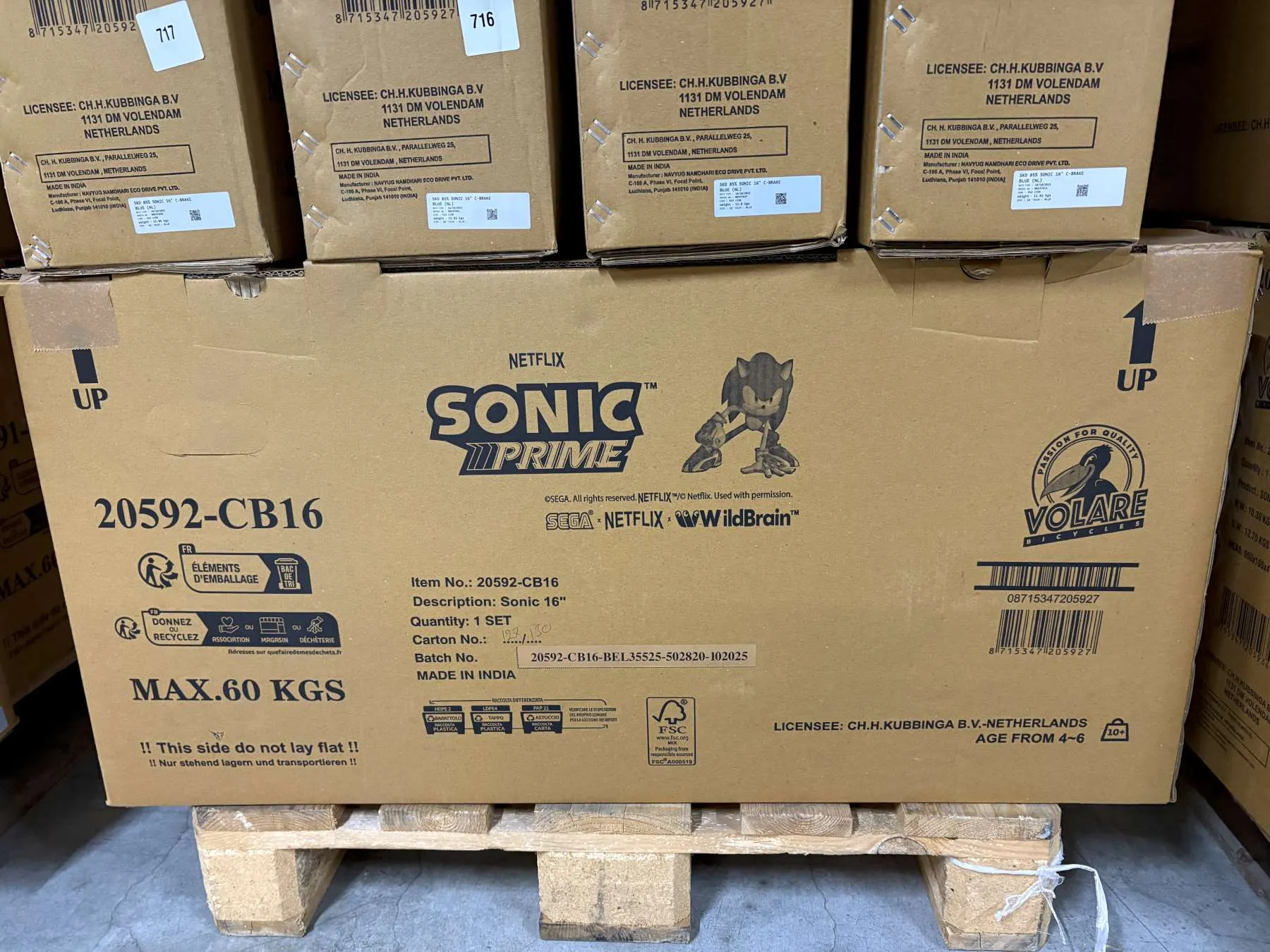 volare dječji bicikl sonic 16″ plave boje - slika 13