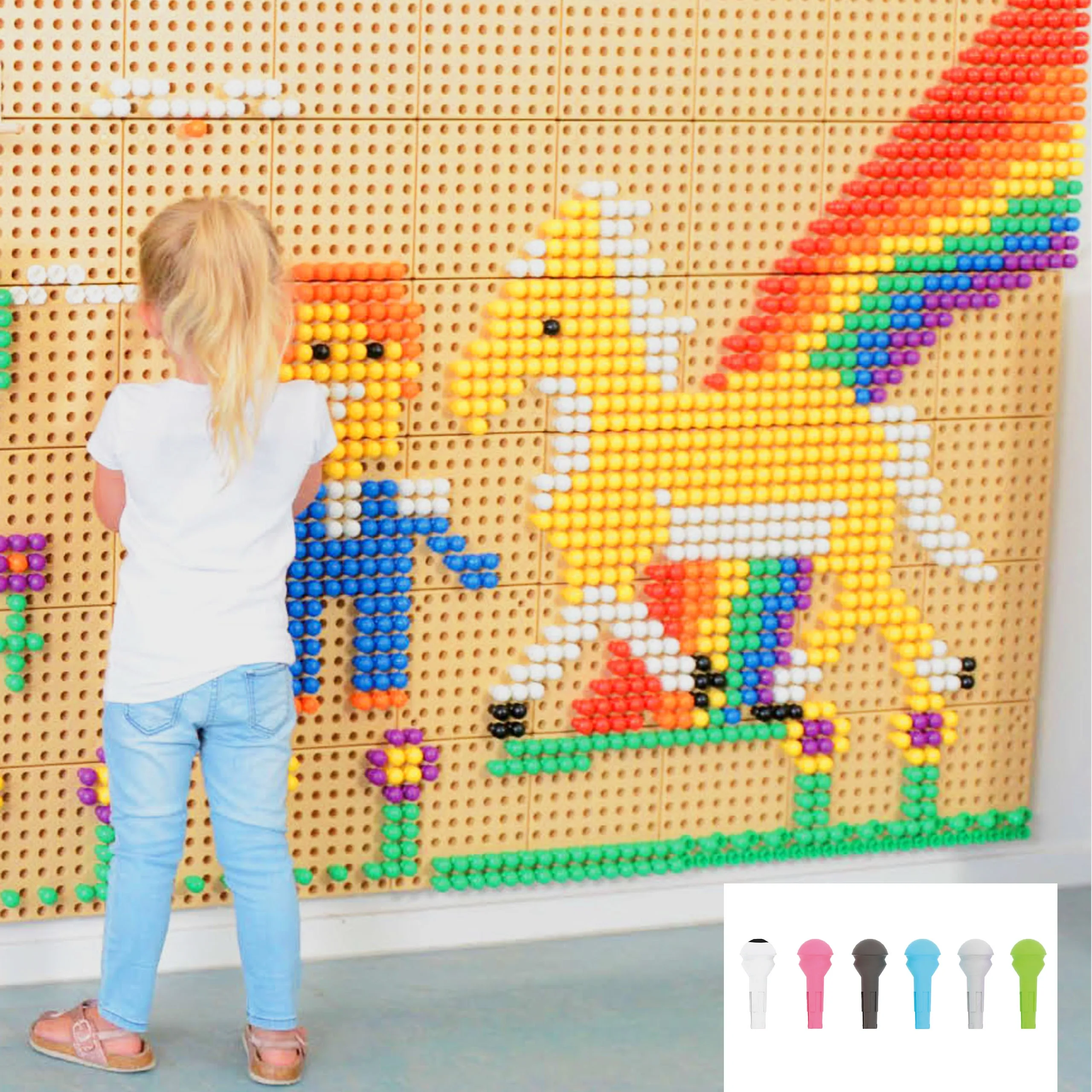 masterkidz čavlići za ploču 512 kom. - 6 boja - slika 3