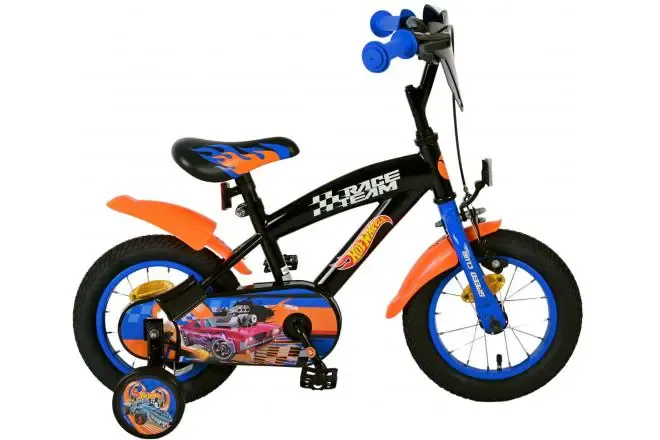 dječji bicikl hot wheels 12" crno-plavo-narančasti - slika 2
