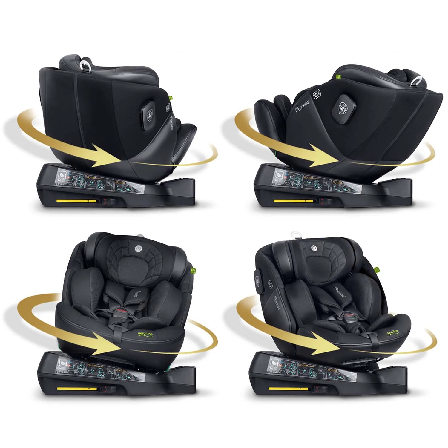 nukido aero line crna autosjedalica 0-36 kg isofix - slika 5