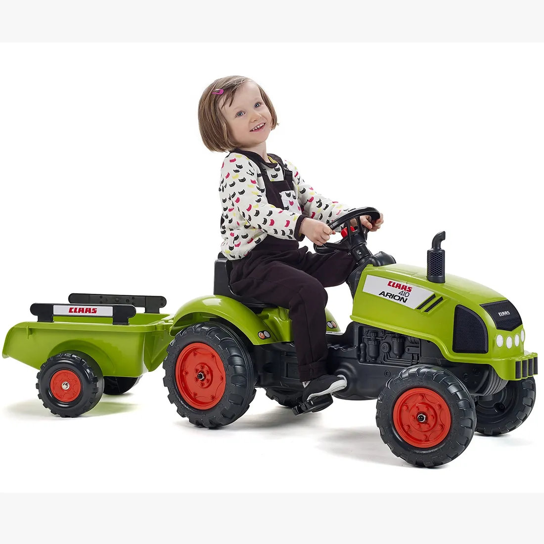 falk traktor na pedale claas s prikolicom zeleni - slika 7