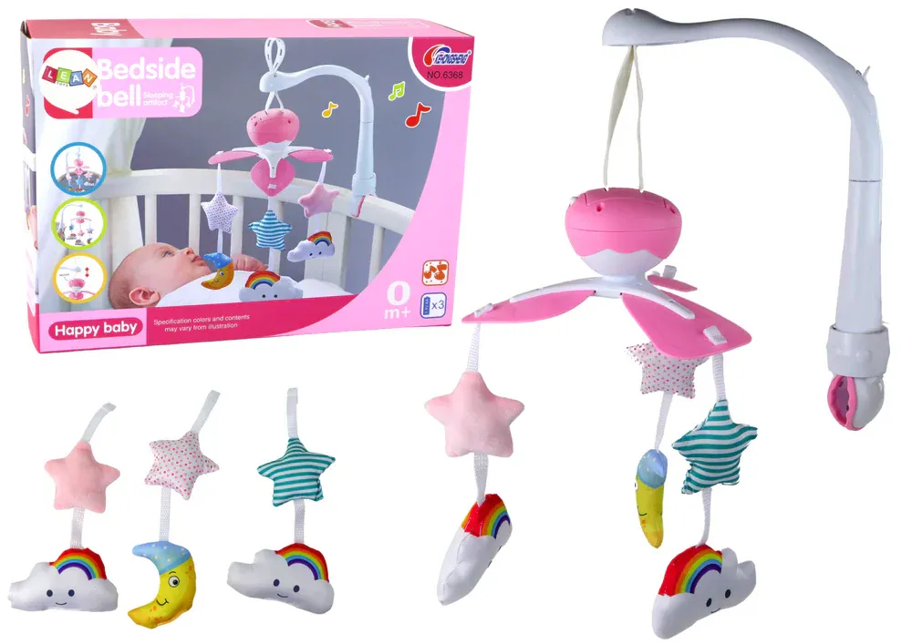 vrtuljak za krevetić sa zvukovima pink - slika 2