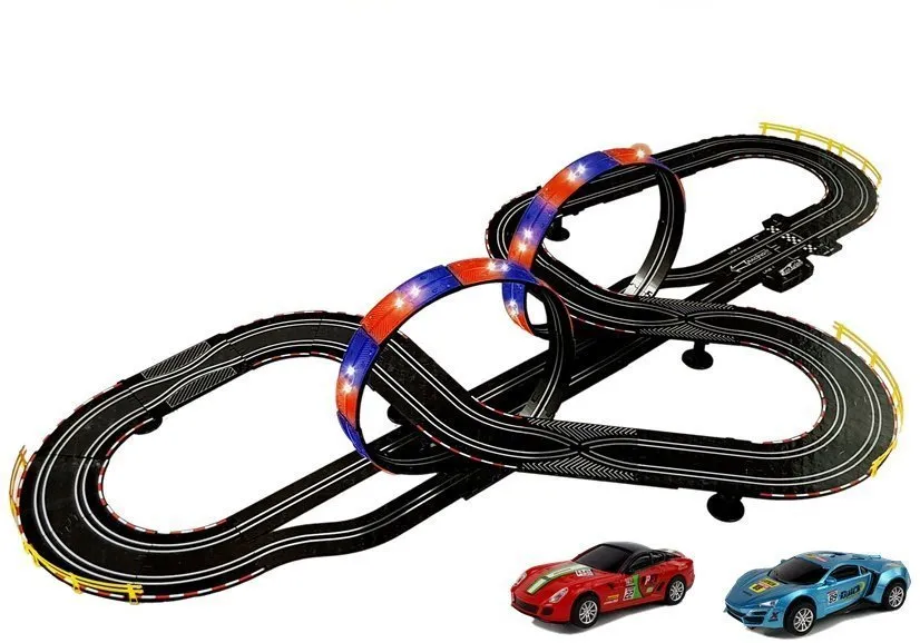 trkaća staza 1:43 2 automobila top turbo svjetla dužine 7,6 m - slika 3