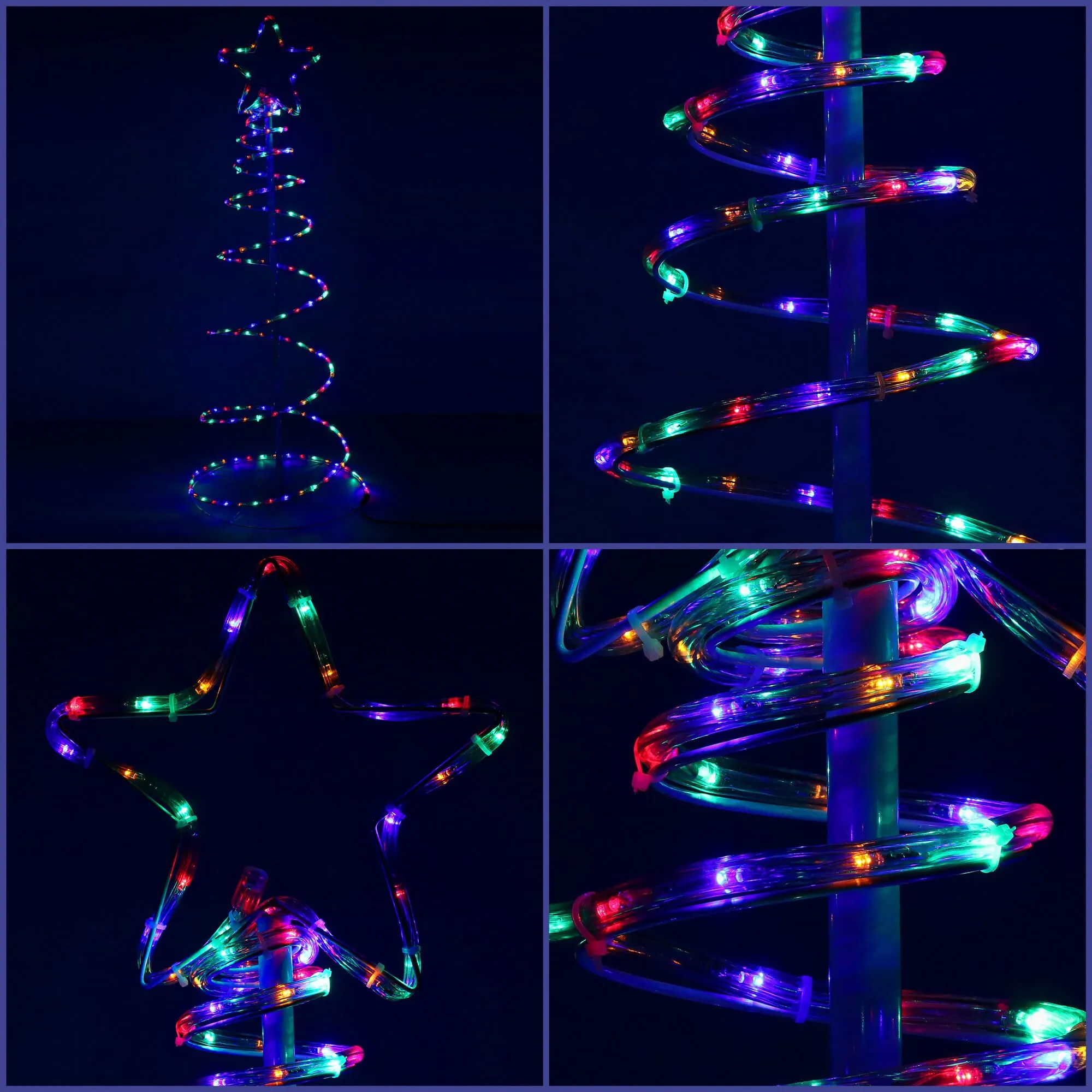 svjetleća božićna jelka – 192 led lampice, višebojna - slika 8