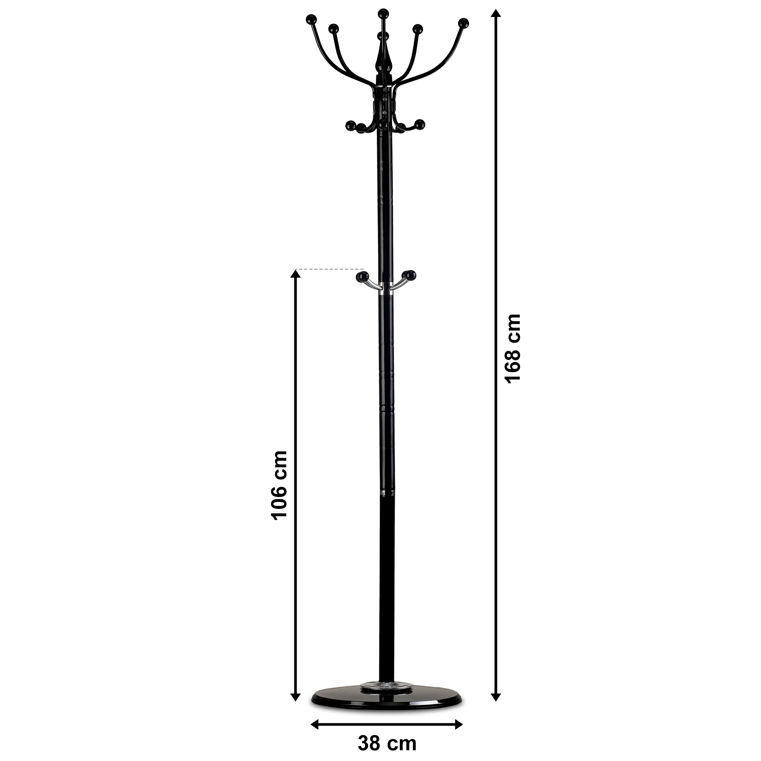 modernhome vješalica za kapute gh-8010 crna - slika 6
