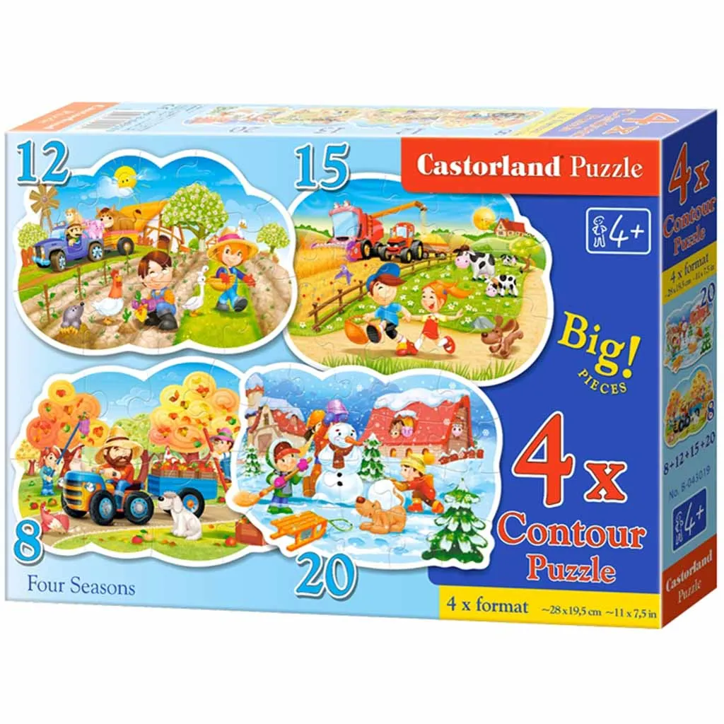 castorland puzzle 4u1 godišnja doba - slika 4