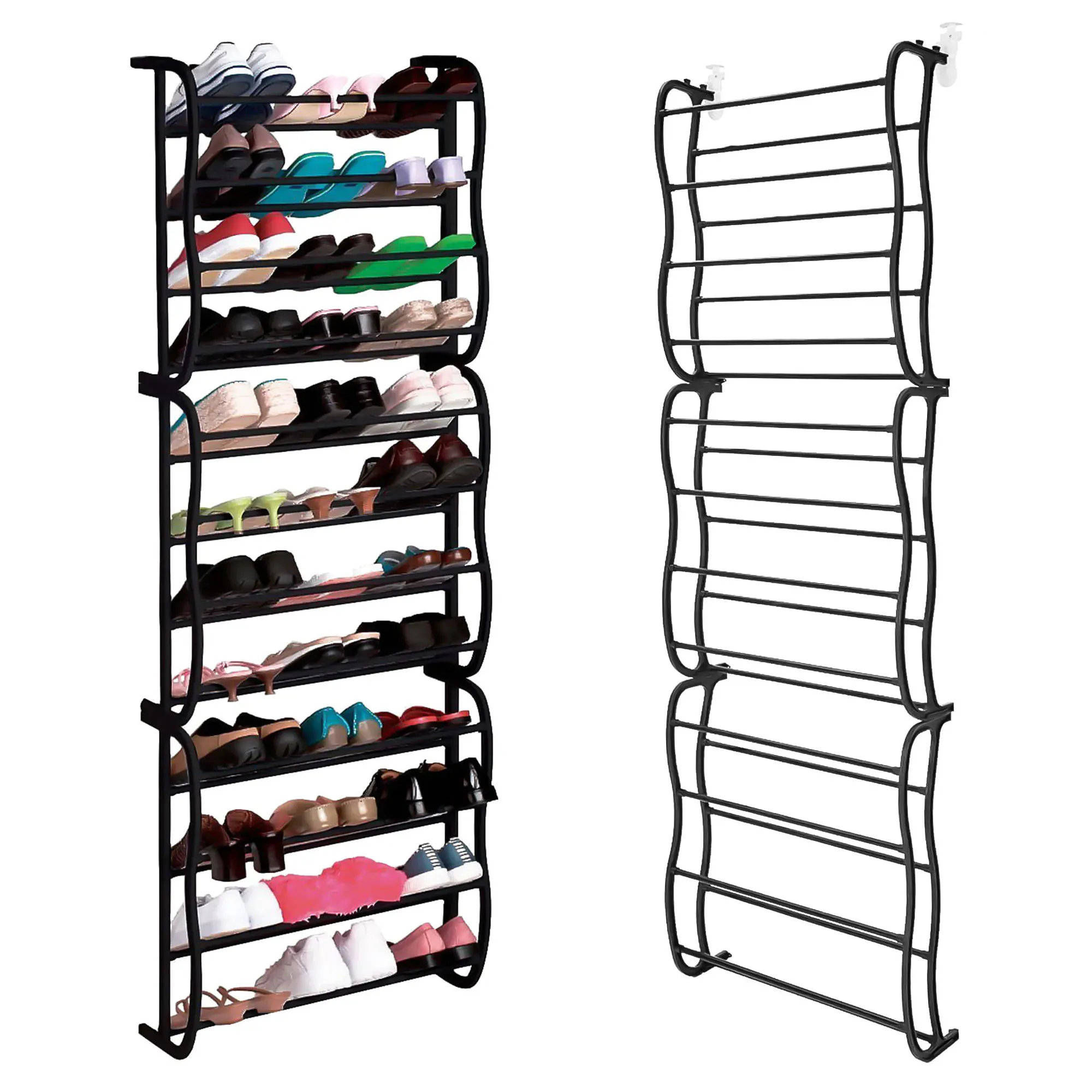 modernhome metalni organizator za cipele - crni - slika 2