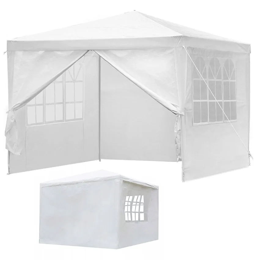 multigarden komercijalni vrtni paviljon šator – 3 × 3 m, 4 zida, bijeli - slika 9