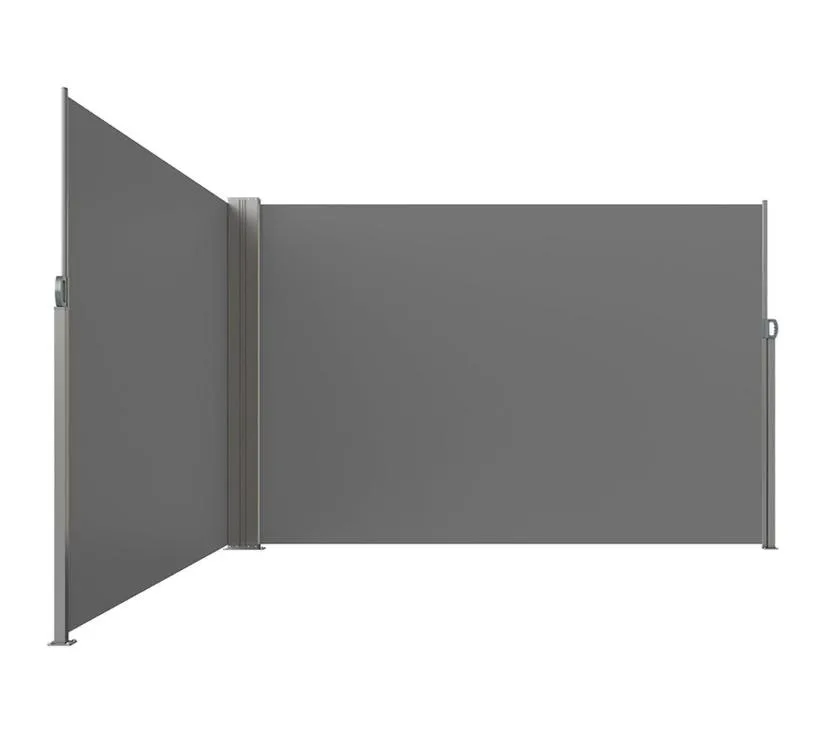 luaro kutna bočna tenda za terasu, uvlačiva 180 x 620 cm, siva - slika 6