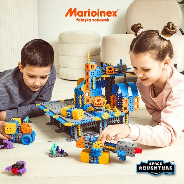 marioinex set waffle kockica baza na mjesecu 618kom. - slika 3
