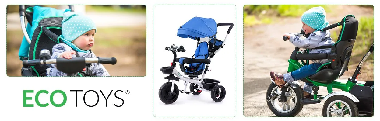 ecotoys dječji tricikl plavi - slika 7
