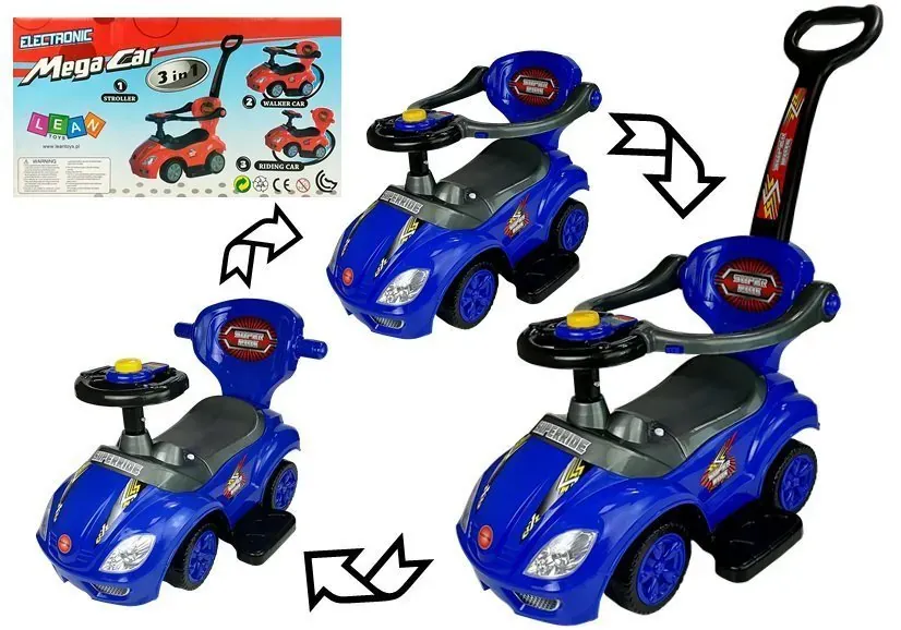 guralica mega car 3u1 plavi - slika 2