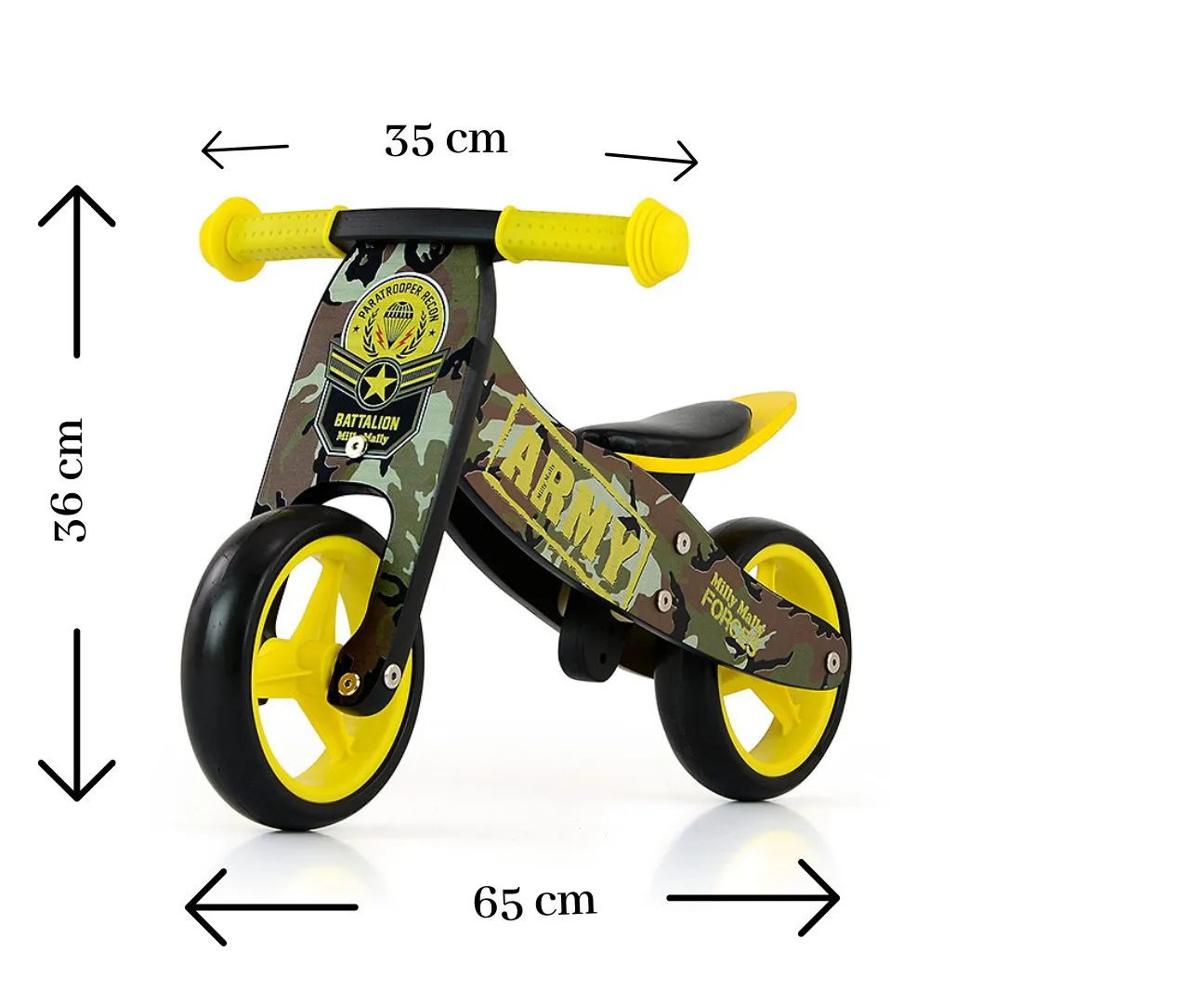 dječji bicikl bez pedala 2u1 jake army - slika 5