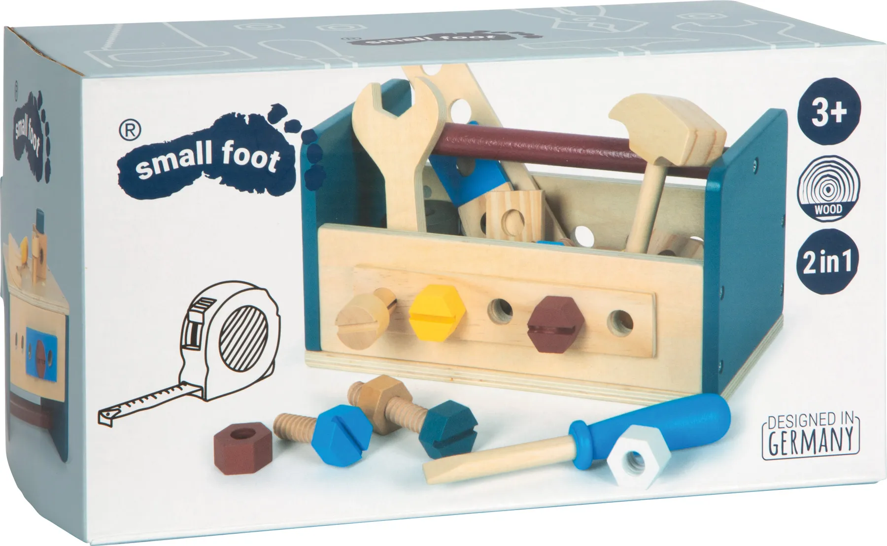 small foot drvena kutija za alat - slika 11