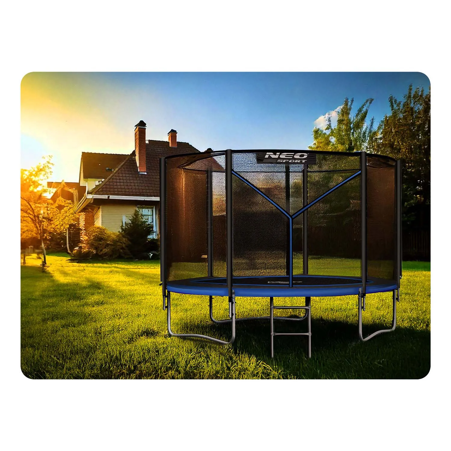 neo-sport vrtni trampolin 312 cm (10 ft) s vanjskom mrežom i ljestvama - slika 5