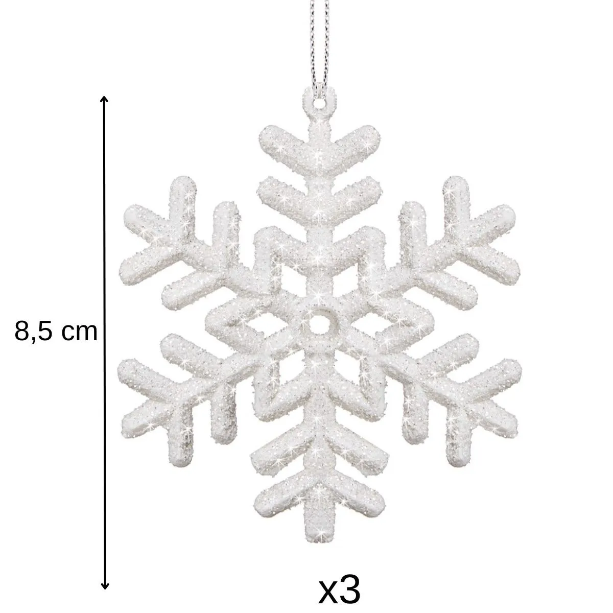 ukrasi za božićno drvce - zvjezdice 9,5 cm 3 kom. - slika 8