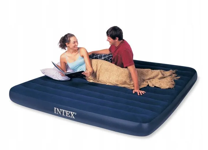 intex madrac na napuhavanje 203 x 183cm plavi - slika 3