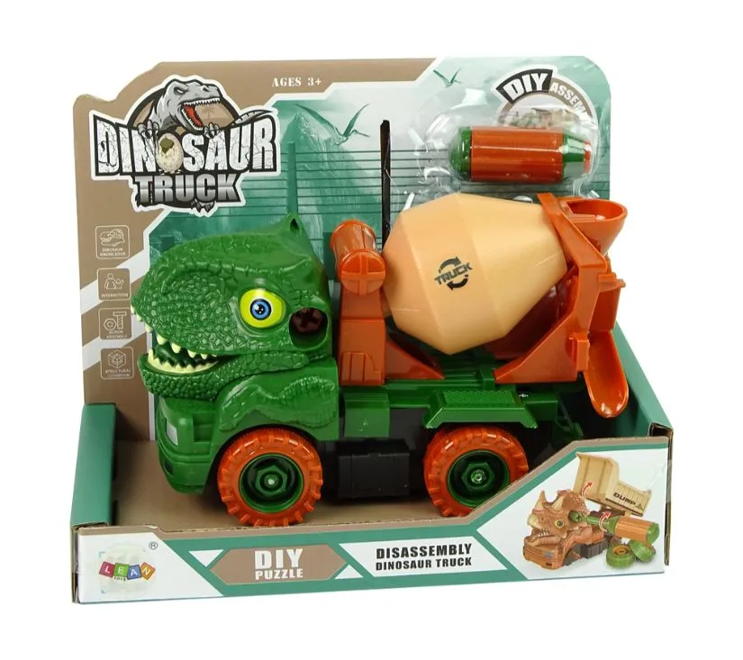 dinosaur kamion za beton zeleni s dodacima - slika 6