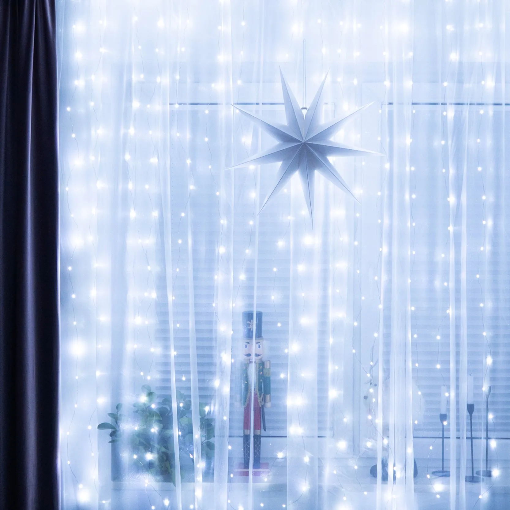 led zavjesa – 300 lampica , hladno bijela - slika 6
