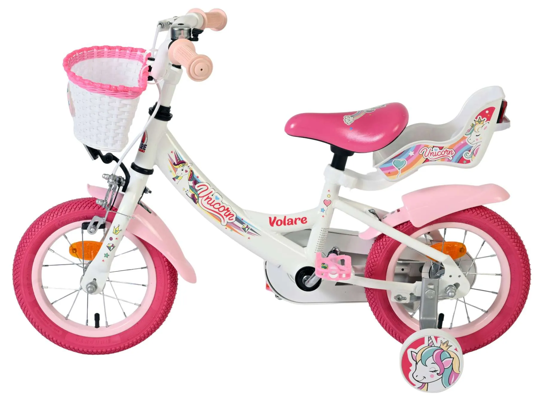 volare dječji bicikl unicorn 12″ bijele boje - slika 8