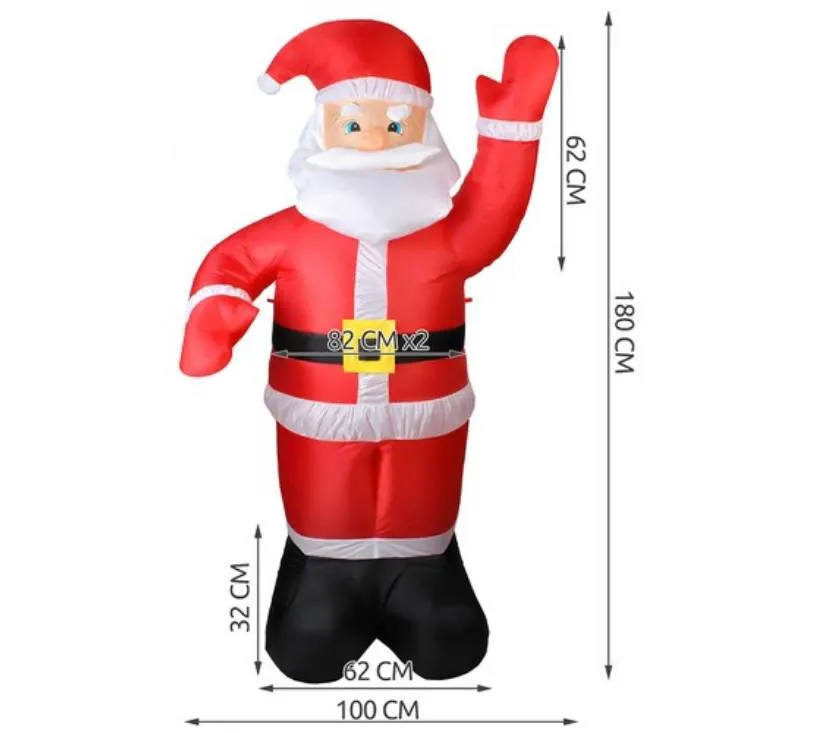 ruhhy djed mraz na napuhavanje 180 cm - slika 4