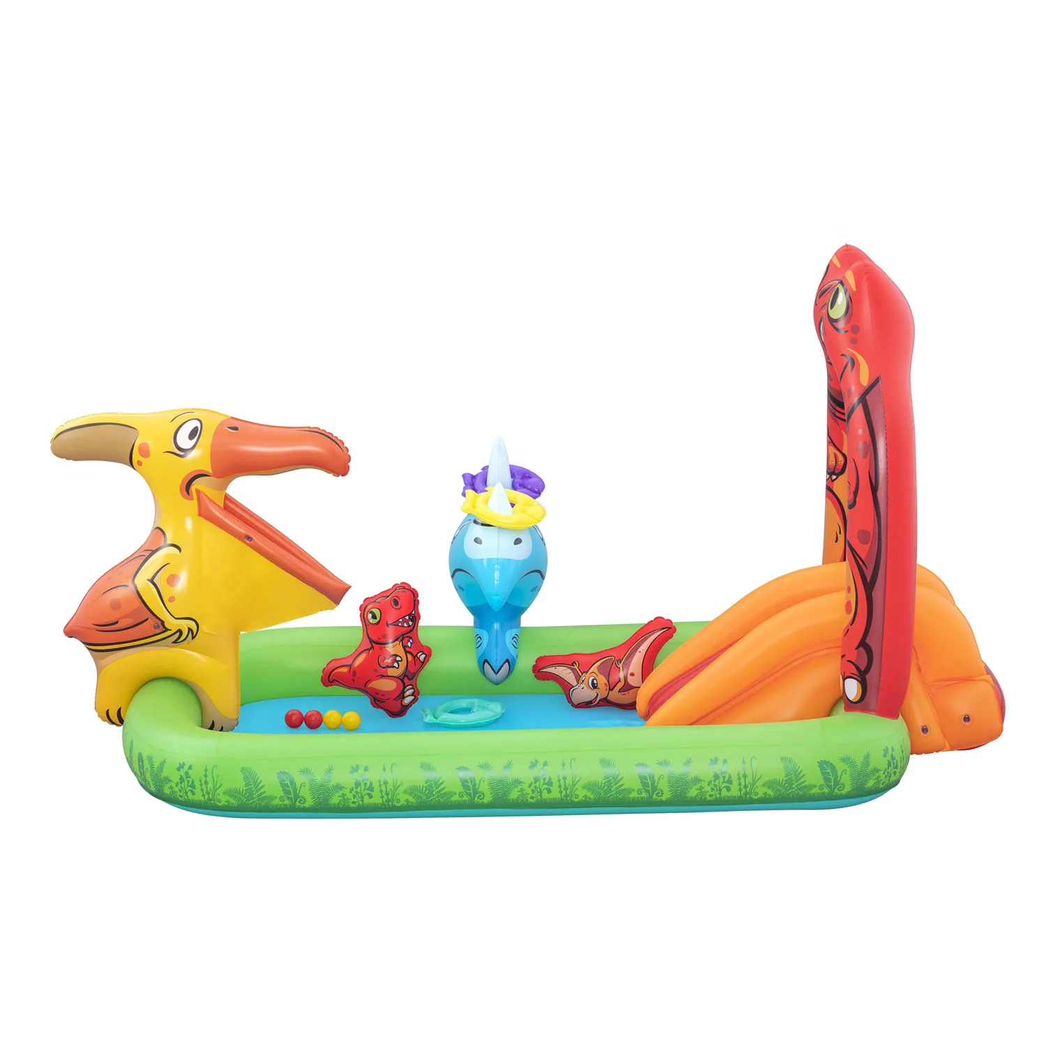 bestway jurassic splash – dječji napuhani bazen s toboganom, 241 × 140 × 137 cm - slika 4